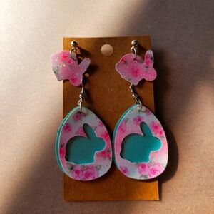 Handmade Easter Bunny Earrings